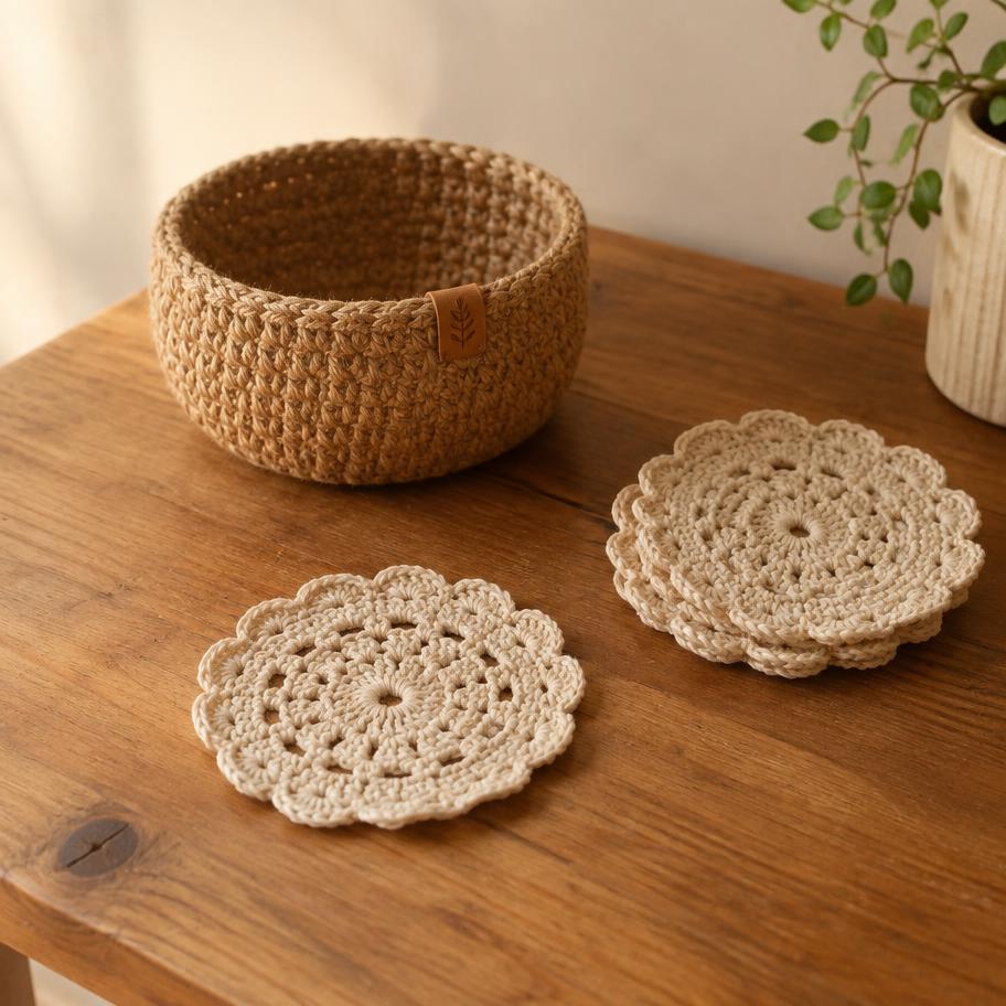 Handmade crochet detail